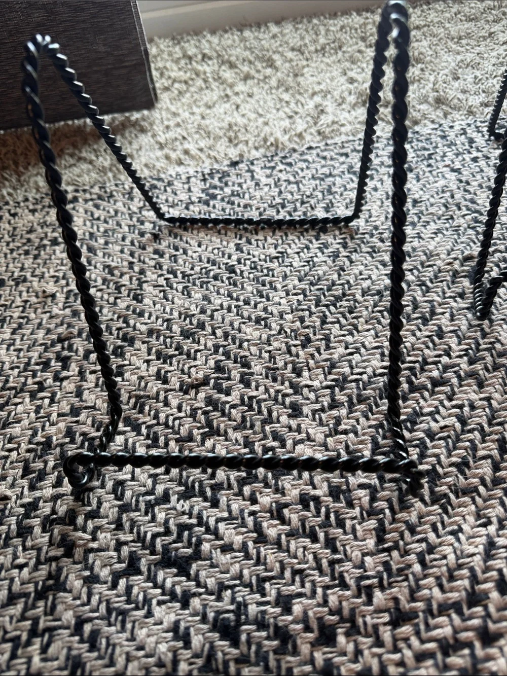 Wrought Iron Black Display Easel Stand (Set of 2)